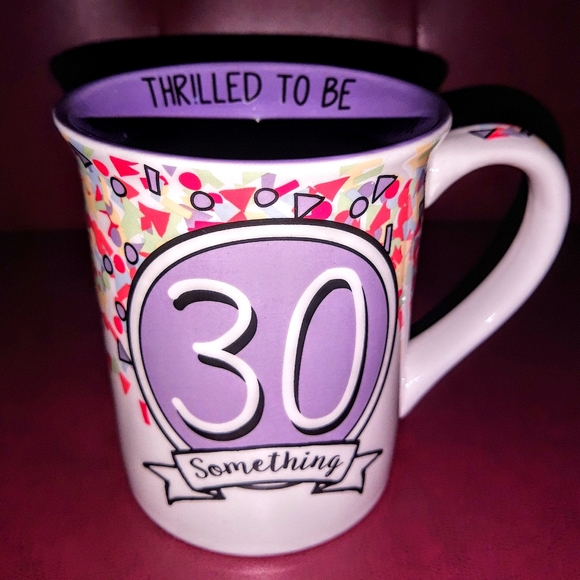 THRILLED TO BE 30 SOMETHING 16oz CERAMIC MUG - Picture 1 of 5